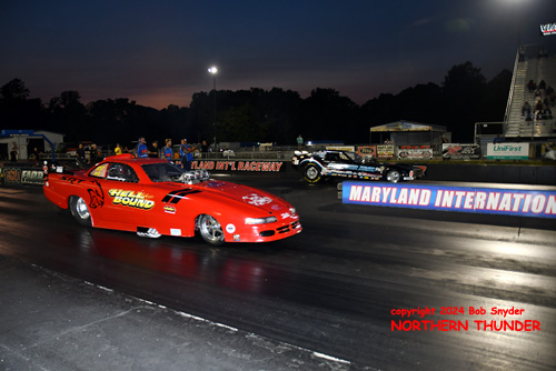 Joe Morrison - 'Hell Bound' (near lane) vs 
Drew Sweetman - 'Sweetman Bros' (far lane)